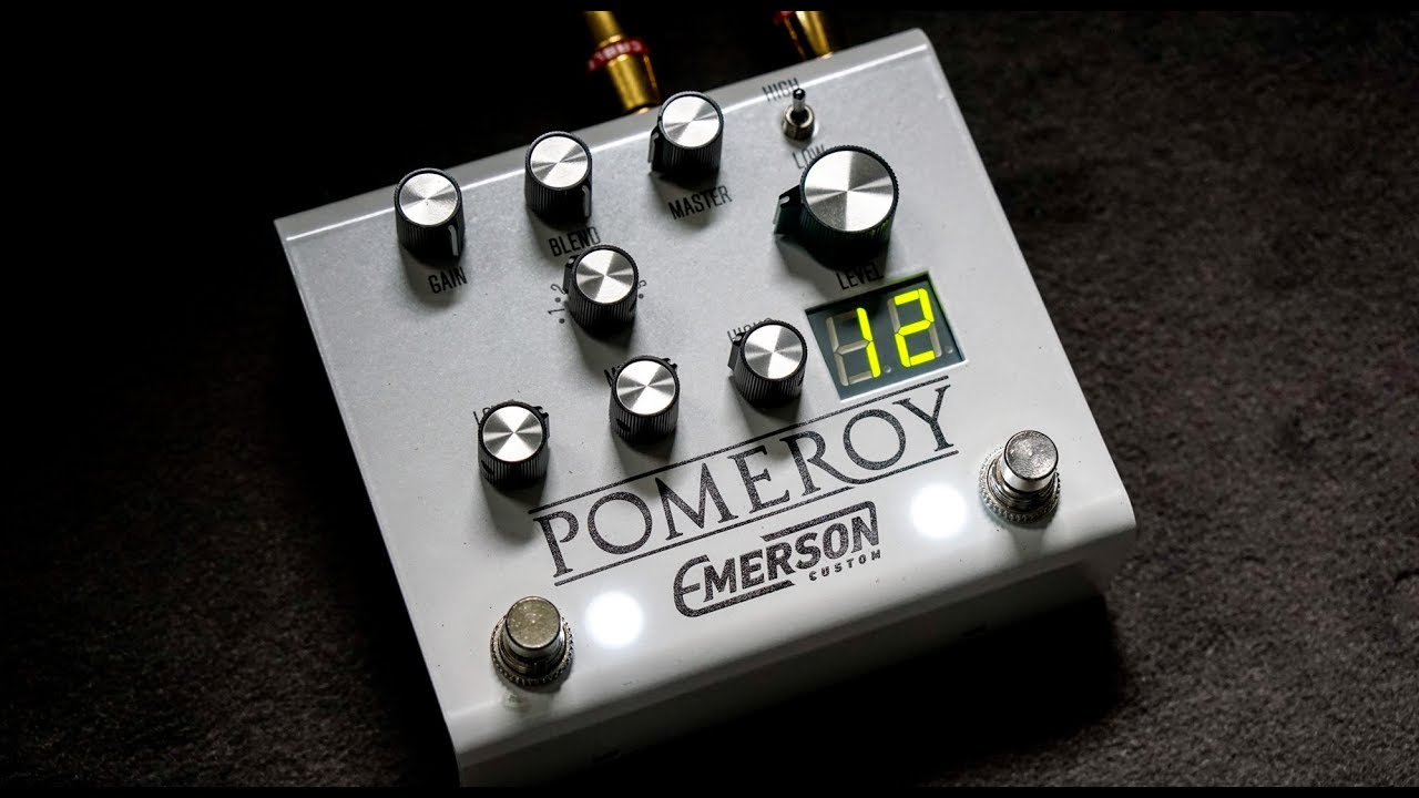 Emerson Custom Pomeroy White Overdrive Distortion Pedal